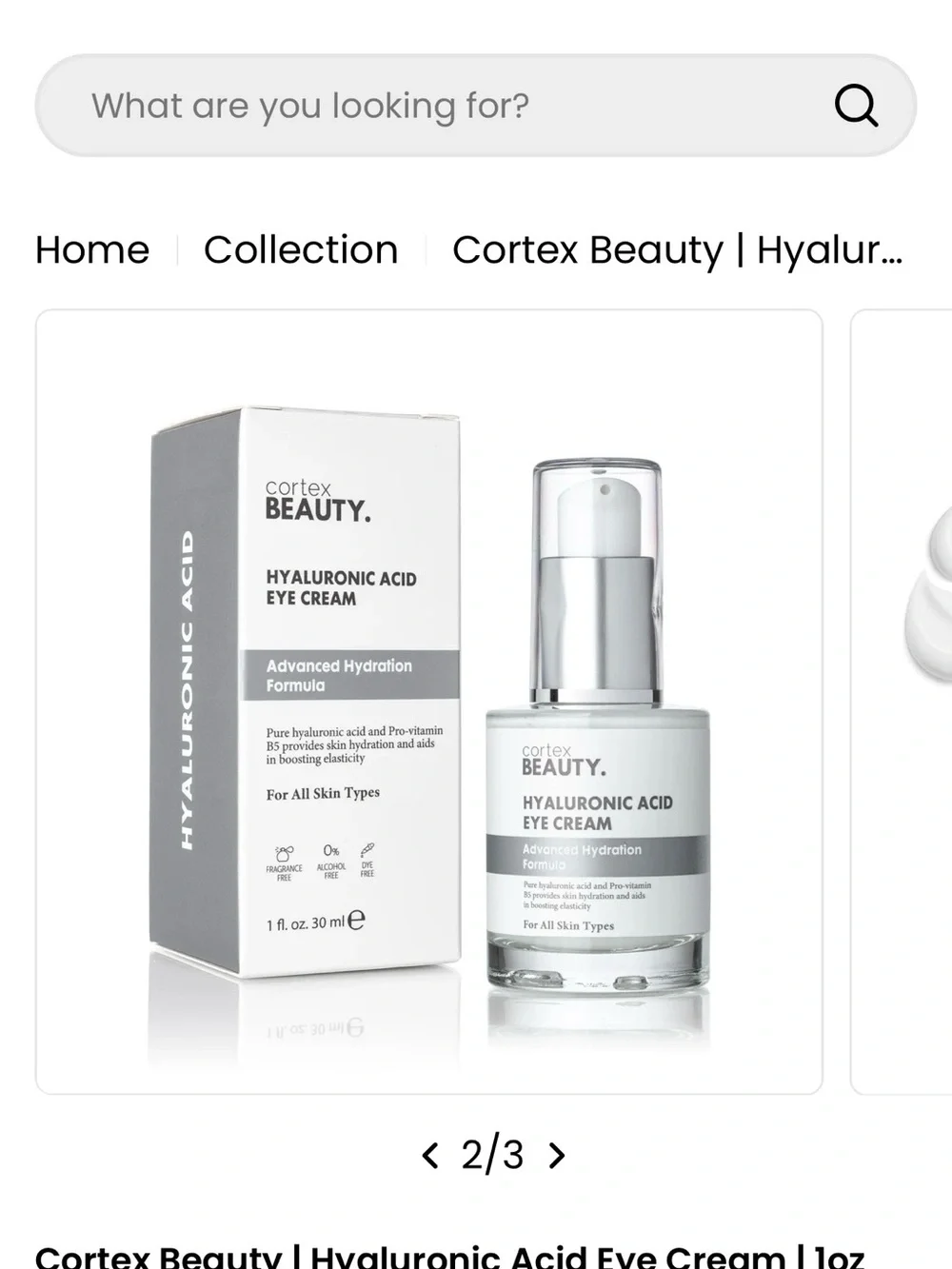 Cortex -Hyaluronic Acid Eye Cream